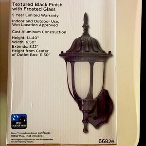 Outdoor Wall Light Textured Black